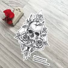 Dotwork Skull Rose Rose Tattoo Design Telechargez Le Maintenant Ou Commandez Le Sleeve Skull Rose Tattoos Skull Tattoo Design Rose Tattoos