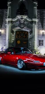 Red Sports Car Mazda Mx 5 Classic 1440x2960 Wallpaper Mazda Mx5 Red Sports Car Mazda Mx