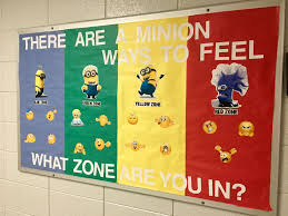 There Are A Minion Ways To Feel What Zone Are You In Speech Therapy Zones Of Regulation Bulle Zones Of Regulation Work Bulletin Boards Minion Classroom