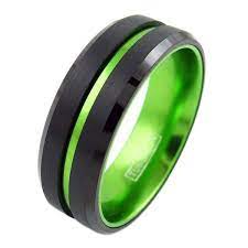 Tungsten Mens Wedding Ring Band Size 15 On Mercari Green Tungsten Ring Black Tungsten Rings Tungsten Ring