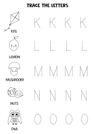 Check our alphabet worksheets for capital letters (uppercase). Learning Alphabet Tracing Letters Black And White Worksheet 4862988 Vector Art At Vecteezy