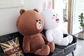 Sns Line Friends Brown Cony Giant Plush Toy Stuffed Character Doll 43 2types Peluches Kawaii Osos De Peluche Gigantes Peluches