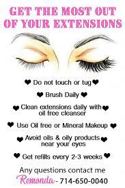Do Not Touch Or Tug Brush Daily Clean Extensions Daily With Oil Free Cleanser Use Oil Free Or Mineral Eyelash Extensions Salons Eyelash Extensions Care Lashes