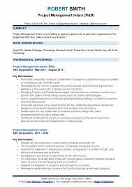 Ideally you find internships which develop the exact. Project Management Intern Resume Samples Qwikresume