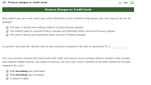 It is directly linked to a card's annual percentage rate and is calculated based on the cardholder's. 10 Finance Charges On Credit Cards Aa Aa E Finance Chegg Com