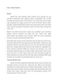 Resume skripsi biasanya disusun untuk memenuhi tugas mata kuliah tertentu. Resume Jurnal