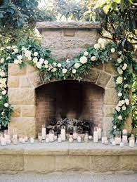 Elegant Fall San Ysidro Wedding Wedding Fireplace Garland Wedding Decor Wedding