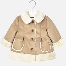 Mayoral Kiz Bebek Kislik Kurklu Mont Ceket Bej Bebek House Coat Girl Fashion
