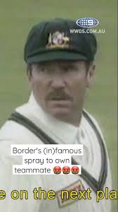 Allan Border's (in)famous spray of own teammate! 🤬😱 #shorts #cricket  #9WWOS