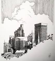 Architecture Black And White Building Drawing Architecture In Pen Ink On Instagram Can Anyone Guess This City I Ve S Architecture Drawing Sketchbooks Perspective Drawing Architecture Cityscape Drawing