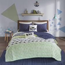 Maybe you would like to learn more about one of these? Urban Habitat Kids Finn Full Queen Bedding Sets Boys Quilt Set Green Navy Shark Stripe 5 Piece Kids Quilt For Boys 100 Cotton Quilt Sets Coverlet Buy Online In