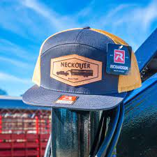 Richardson 168 Flat Bill Leather Stock Trailer Patch Hat Neckover Trailers