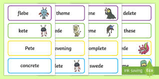 There are no popular nonsense words! Phase 5 E E Split Digraph Flashcards Real And Nonsense Words
