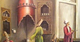 An Wonderfully Serene Turkish Coffeehouse Ottoman Era Painting Tablolar Cizim Fikirleri