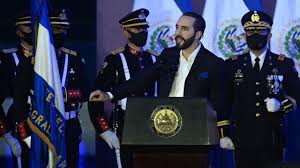 El salvador's president nayib bukele, accompanied by his wife gabriela de bukele, shows his finger after casting his vote during the municipal and parliamentary elections in san. El Salvador President Rebuffs Us Envoy S Call To Reinstate Judges The Guardian Nigeria News Nigeria And World News World The Guardian Nigeria News Nigeria And World News