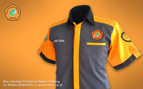 Tersedia berbagai jenis bahan : Baju Seragam Perusahaan Garment Moko Konveksi 0852 2824 9696