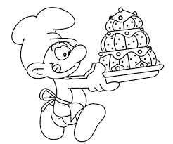 Baker coloring page from professions category. 8 Baker Smurf Coloring Page Coloring Home