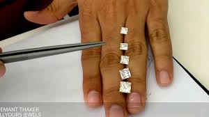 princess cut diamond size comparison on hand 1ct untill 3 ct hindi