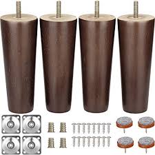 Boke table legs with caster products details: Furniture Legs 6 Inches Sofa Legs Mid Century Modern Walnut Wood Furniture Feet Replacement Legs Nbsp With Leg Mounting Plates Felt Protectors For Sofa Cabinet Couch Ottoman Coffee Table Bench Chair Walmart Com