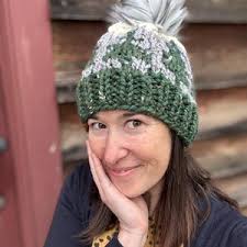 Mountaineer Toque, Ladies Evergreen Beanie, Winter Hat, Pine Tree Hat