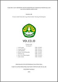 Dalam artikel ini dibahas tentang contoh kata pengantar makalah matematika yang terbaru, silahkan baca selengkapnya di sini. 25 Contoh Cover Makalah Individu Kelompok Sma Smp Kuliah
