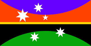 Drawing inspiration from our american mardi gras flag, we selected 50 gold fleurs de lis on a field of black to compliment 13 stripes of black and gold with bisque used to complete their unique array. Ausflag Uluru Skyline Redsky Heliotrope Blue Orange Black Green With Gold Horizon As Field For A Dynamic White Southern Cro Flag Australian Flags Eu Flag