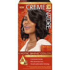 Fortifies the hair cuticle for radiant, shiny color. Creme Of Nature Exotic Shine Colour Soft Black 3 0 Black Hair Care Uk