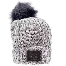 Black Speckled Pom Beanie Black Leather Patch Love Your Melon Hats Love Your Melon Leather Patches