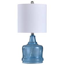 Cerulean With Glass Base Table Lamp White Shade In 2020 Table Lamp Table Lamp Base Lamp