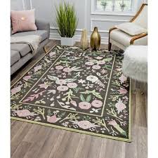 Black And Green Rug House Of Hampton Southworth Pink Black Green Area Rug In 2020 Light Blue Area Rug Area Rugs Transitional Rugs