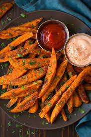 Baked Sweet Potato Fries Recipe On Yummly Yummly Recipe Sweet Potato Fries Baked Sweet Potato Fries Healthy Sweet Potato Recipes Fries