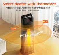 GiveBest Space Heater for Large Room, 24" Ceramic Heater with Remote  Control 1H to 8H Timer ETL Certified Digital Oscillating Heater with  Overheat ...