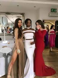 3 Different Style Mermaid Prom Dresses Crew Neck Beading Crystals African Girl Black Girl Evening Formal Gowns Mermaid Prom Dresses Prom Girl Prom Outfits