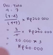 Pertanyaan ini biasanya sering terlintas ketika. Perbandingan Banyak Uang Desi Dan Tono Adalah 4 7 Jika Jumlah Uang Mereka Rp 220 000 00 Maka Brainly Co Id