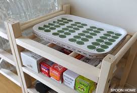 ikeaのhuttenワインラックにキッチントレイを収納 ワインラック イケアのパントリー 収納