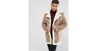 Le guide ultime manteau noir imitation peau | la redoute marque amazon find. Manteau Imitation Peau De Mouton Asos Pour Homme Lyst