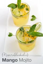 Non Alcoholic Mango Mojito In Sonnet S Kitchen Mango Mojito Mango Drinks Smoothie Drinks