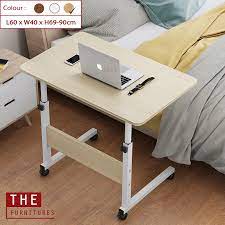 Meja sudut ini dibuat dengan dua model, yaitu seperempat lingkaran dan persegi panjang. The Simply Movable Height Adjustable Bedside Table Laptop Table Computer Desk Sofa Side Table With Wheels