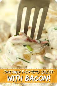 Creamy Potato Salad With Bacon Video Recipes Creamy Potato Salad Bacon Potato Salad