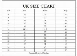 Uk Sizing Chart Always Pre Check You Sizes Before Ordering A