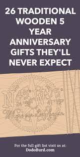 In 5th wedding anniversary,wedding anniversaries by year. 26 Traditional Wooden 5 Year Anniversary Gifts They Ll Never Expect Dodo Burd