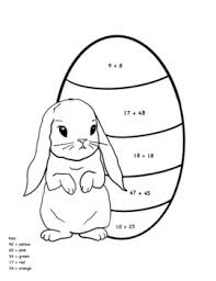 Print it and give to kids to learn addition and have fun while coloring. Easter Coloring Pages Math Worksheets Teaching Resources Tpt