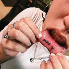 We went to to pfrankmd & skin salon get a tattoo, but not on our body, on our lips! Choke Me Lip Tattoo