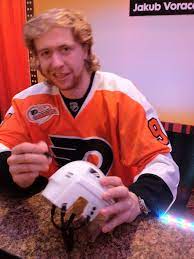 Nhl insider drops notable info on voracek, jones. Jakub Voracek Giving The Cool Pose While Signing Mini Helmet Fly Guy Cool Poses Flyer