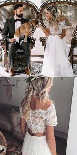 Die besten hochzeitskleider im vergleich. Schlicht Brautkleider Mit Spitze Kurze Armel 2 Teiliger Hochzeitskleider Chiffon Wedding Dresses Olive Bridesmaid Dresses 2 Piece Wedding Dress