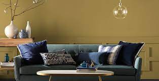 I love all the different lines and textures in this gray and yellow living room, from 2 ladies and a chair. Yellow Living Room Ideas And Inspirational Paint Colors Behr