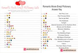 Think you know a lot about halloween? Free Printable Romantic Movie Emoji Pictionary Quiz
