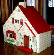 Antique Rich Toys Strombecker Masonite Dollhouse W Furniture Doll House Little Houses Toy House