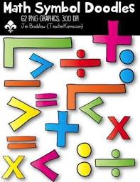 Free Today Math Symbol Doodles Bundle Clipart Commercial Use Ok Clip Art Math Games For Kids Math
