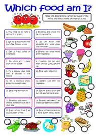 Which Food Am I Vocabulary Practice Vocabulary Practice English Classroom Teaching English